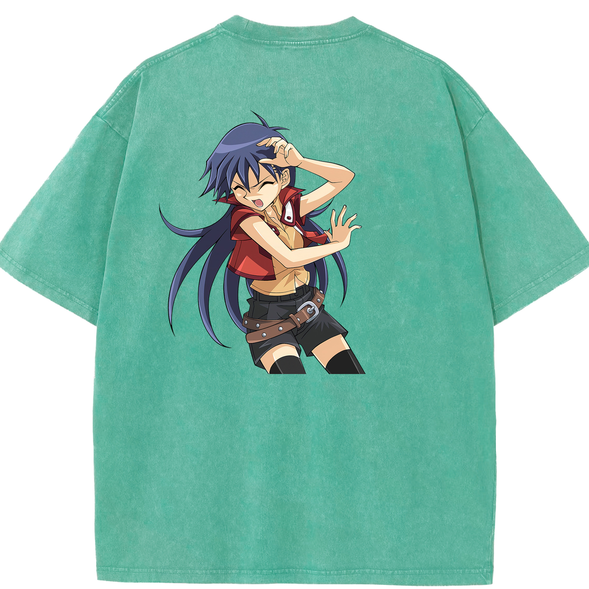 （画像用） 遊☆戯☆王 Yu-Gi-Oh! 綿100% ヴィンテージ風 半袖Tシャツ（背面プリント）